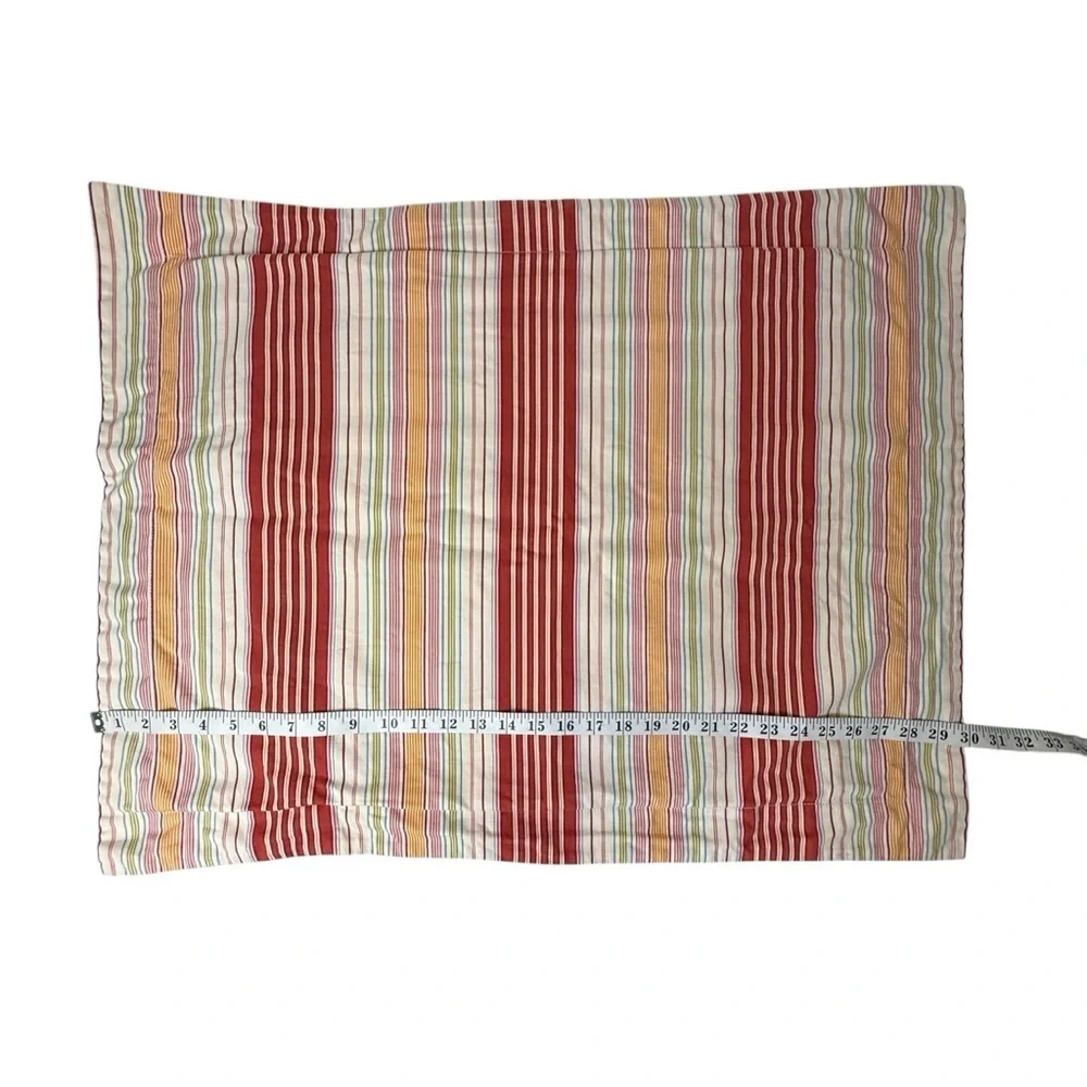 Pottery Barn Libby Red Stripe Pillow Sham Standard CottageCore Farmhouse Coastal